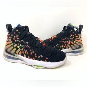 BQ5594 005 Nike LeBron 17 James Gang Black Multicolor US Size 4Y GS